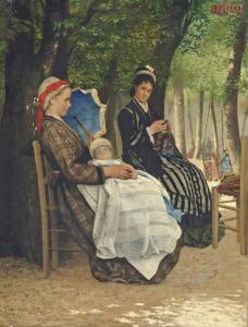 MEYER Lazare 1847-1934,A restful afternoon in the park,1878,Christie's GB 2015-01-21