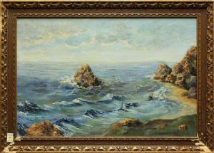 MEYER Liselotte 1971,Crashing Waves - Bodega Bay,1971,Clars Auction Gallery US 2009-07-11