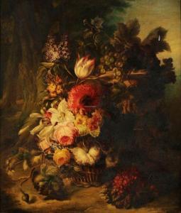 MEYER Louise 1789-1861,Nature morte fleurie,1860,Campo & Campo BE 2019-11-26