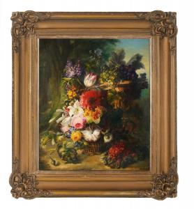 MEYER Louise 1789-1861,Still Life with Flowers,New Orleans Auction US 2020-12-05