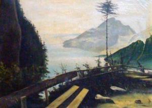 MEYER R,Paysage de bord de lac,1903,Millon - Cornette de Saint Cyr FR 2009-10-05