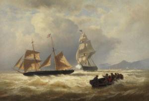 MEYER RHODIUS Wilhelm Emil 1815-1897,Seegefecht zwischen Segelschiffen der USA und Gr,1858,Ketterer 2012-05-21