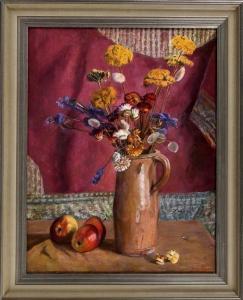 MEYER TON 1892-1984,Still life with fruit and flowers 65x51cm. Cond:. ,Twents Veilinghuis 2013-07-05