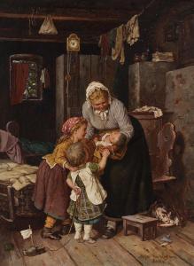 MEYER VON BREMEN Johann Georg 1813-1886,Admiring the Baby,Sotheby's GB 2023-10-06