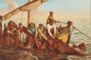 MEYER WALDECK Kunz 1859-1953,Hauling in the Nets,Palais Dorotheum AT 2023-12-12