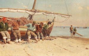 MEYER WALDECK Kunz 1859-1953,Pulling the boat ashore,Bonhams GB 2021-03-31