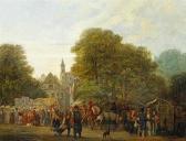 MEYERHEIM Franz Eduard 1838-1880,Markttreiben in einer Stadt,Van Ham DE 2018-01-31