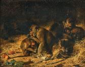MEYERHEIM Paul Friedrich 1842-1915,A Loving Macaque Family,Palais Dorotheum AT 2023-10-24
