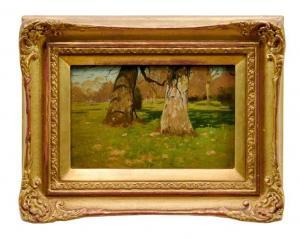 MEYERHEIM Robert Gustave 1847-1920,trees in parkland,Reeman Dansie GB 2020-08-11
