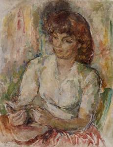 MEYEROWITZ William 1887-1981,Portrait of a Woman Reading,William Doyle US 2024-03-27