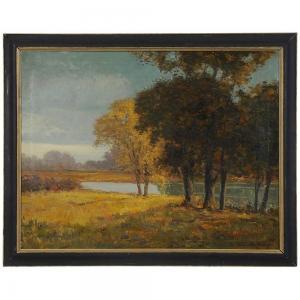 MEYNELL Louis 1868,Autumn Landscape,1914,Brunk Auctions US 2017-07-22