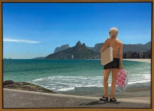 MEZIAT Renato 1952,A Perfect Day, woman on beach, Rio de Janeiro,2002,CRN Auctions US 2021-06-20