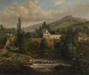 MIALHE Pierre Toussaint F 1810-1868,La rivière du village,Bonhams GB 2023-11-15