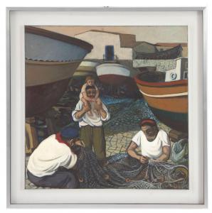 MICALIZZI Carmelo 1933,PESCATORI,1974,Viscontea Casa d'Aste IT 2023-04-20