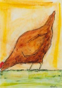 Michael Anne,CHICKEN FEEDING,2006,Ross's Auctioneers and values IE 2024-01-24