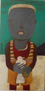 MICHAEL BANKS 1972,FOLK ART PAINTING,Four Season US 2008-09-07