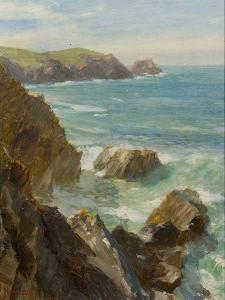 MICHAEL Frederick Howard 1892-1914,Newquay Seascape,1908,5th Avenue Auctioneers ZA 2015-12-06