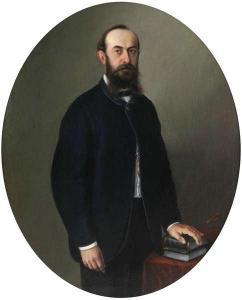 MICHAELIS Heinrich Georg 1837,Portret van voorname heer met bakkebaarden,1866,Bernaerts 2013-02-04