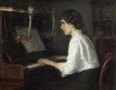 MICHAELIS Oscar 1872-1946,Dame am Klavier,Galerie Bassenge DE 2015-11-27