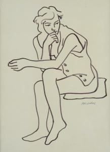 Michahelles Ruggero Alfredo 1898-1976,Nudo femminile,Galleria Pananti Casa d'Aste IT 2023-10-20