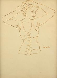 Michahelles Ruggero Alfredo 1898-1976,Ritratto femminile,Galleria Pananti Casa d'Aste IT 2023-10-20