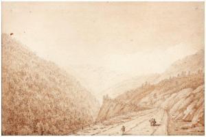 MICHALLON Achille Etna 1796-1822,Paysage de montagne des alpes,Pierre Bergé & Associés FR 2011-12-15