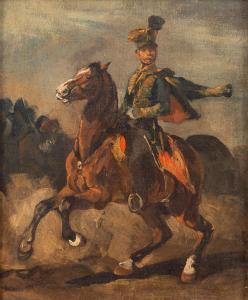 MICHALOWSKI Piotr 1801-1855,Hussar on a bay horse,1837,Desa Unicum PL 2021-12-09