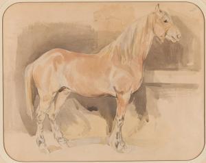 MICHALOWSKI Piotr 1801-1855,Study of a horse in the stable,Desa Unicum PL 2023-11-14