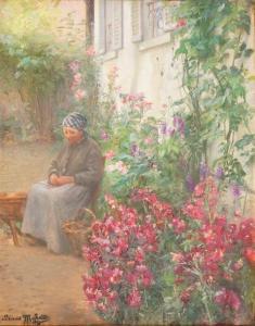 MICHAUD Léonie 1873,Paysanne au jardin,Rossini FR 2018-11-14