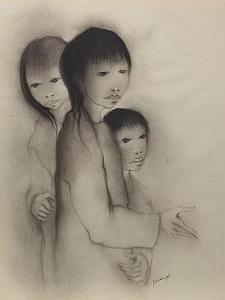 MICHAUX Michelle 1927,Portrait of three children,1961,Aspire Auction US 2015-10-31