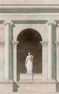 MICHAUX 1800-1800,Vue du Grand Temple de Poestum,1823,Christie's GB 2010-04-27