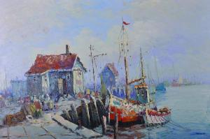 MICHEL 1900-1900,A Harbour Scene,John Nicholson GB 2014-09-24