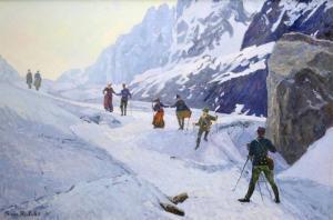 MICHELET Jacques 1900-1900,Photo souvenir sur le glacier,Aguttes FR 2014-05-15
