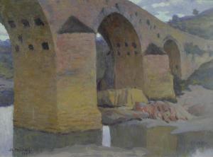 MICHELI Adele,Ponte sul Tescio,1931,Galleria Pananti Casa d'Aste IT 2015-10-31