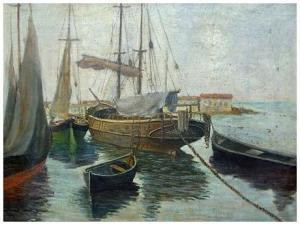 MICHELI Guglielmo 1866-1926,In porto,Saletta d'arte Viviani IT 2016-03-05