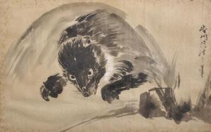 MICHINOBU Kano Tenshin 1730-1790,Study of a Leaping Rodent,John Nicholson GB 2017-10-11