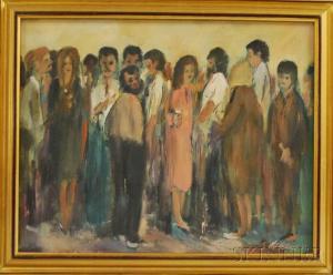 MICKELSON James 1926-1998,The Gathering,1961,Skinner US 2012-04-11