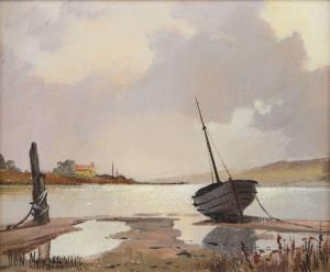 MICKLETHWAITE Don 1936,BEACHED BOAT,Ross's Auctioneers and values IE 2024-04-17