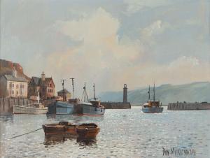 MICKLETHWAITE Don 1936,CALM WATER IN THE HARBOUR,Ross's Auctioneers and values IE 2024-04-17