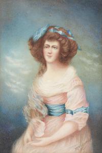 MICKLEWRIGHT F.,Portrait of Mrs Hallet; Portrait of Mrs Sheridan,1921,Mellors & Kirk 2023-07-18