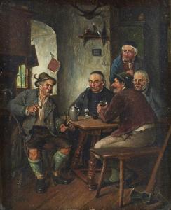 MICOTTA J.,Tavern scene with figures by a table,19-20th century,Rosebery's GB 2019-08-17