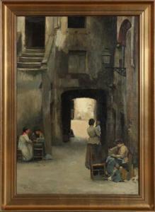 MIDDELEEZ J,View from a street in Rome,19th century,Bruun Rasmussen DK 2022-07-04