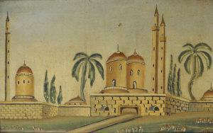 MIDDLE EASTERN SCHOOL,Middle Eastern Archutectural Study with Palm Trees,Adams IE 2008-02-26
