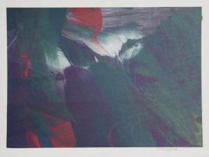 MIDDLESTADT Larry 1940,Green and Red Abstract,Ro Gallery US 2021-06-30