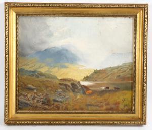 MIDDLETON C.W 1800-1900,Highland landscape,1891,Burstow and Hewett GB 2022-07-21