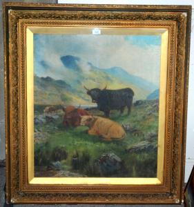 MIDDLETON J.,Highland cattle in a glen,1902,Great Western GB 2022-01-26