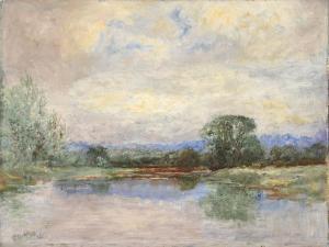 MIDDLETON J.,LANDSCAPE WITH CATTLE WATERING,1897,Mellors & Kirk GB 2020-01-08