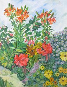 MIDDLETON SANDFORD Betty,Lilies, cyclamen and summer flowers,1978,Woolley & Wallis GB 2017-06-07