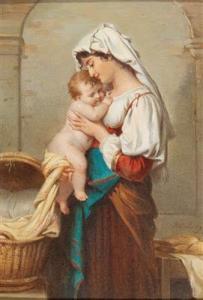 MIDY Theophile Adolphe 1821,Content Mother with Child,Palais Dorotheum AT 2018-12-10