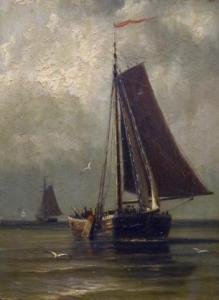 MIEDEMA Rein 1835-1912,Vissers op zee,1890,Venduehuis NL 2021-07-04